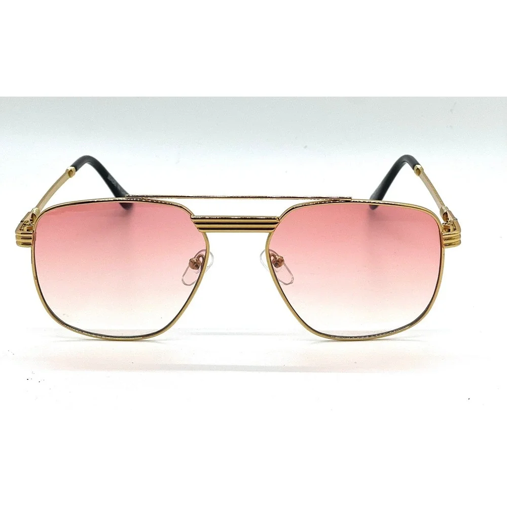 Pink Sunglasses Fashion Men Women Gold Frame Retro Vintage Shades Lentes‎ Gafas
